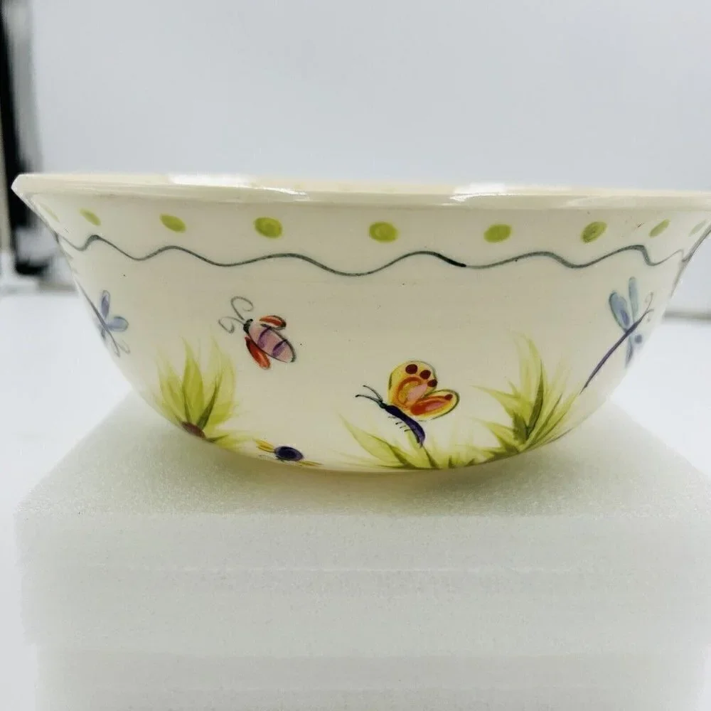 Hand Painted Art Pottery 8.25” x 3